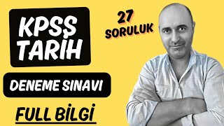 KPSS TARİH DENEME ÇÖZÜMÜ FULL BİLGİ [upl. by Hanshaw]