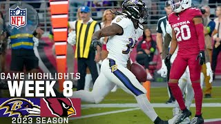 Baltimore Ravens vs Arizona Cardinals Game Highlights  NFL 2023 Week 8 [upl. by Brecher]