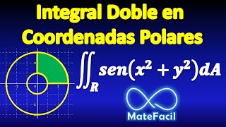 Integral doble en coordenadas polares [upl. by Anerhs]