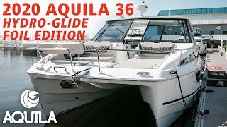 2020 Aquila 36 Power Catamaran HydroGlide Foil Edition at MarineMax St Petersburg Florida [upl. by Moncear558]