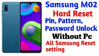 Samsung Galaxy M02 Hard Reset  Samsung M02M02s Hard Reset  Samsung Mobile Ka lock kaise tode [upl. by Dorcas]