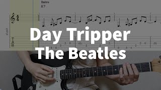 Day Tripper  The Beatles  guitar tab easy [upl. by Budwig67]