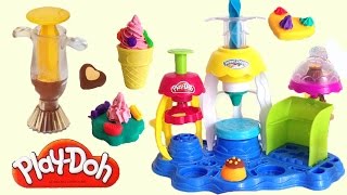 PlayDoh Sweet Shoppe Frosting Fun Bakery amp Chocolate Popper [upl. by Kcirdehs]