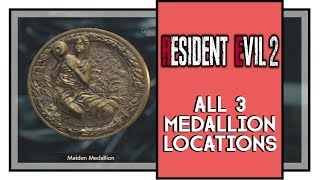 Find The 3 Medallions  Resident Evil 2  Claires Story  Full Game No Commentary [upl. by Blayze]