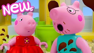 Peppa Pig Tales 💦 Muddy Puddle Mystery 🔎 LEGO DUPLO Peppa Pig Episodes [upl. by Baryram]