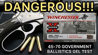 TOO DANGEROUS 4570 Government Winchester 300 grain JHP Ammo Test [upl. by Nerdna]