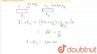 Two train running at 45 kmph and 54 kmph cross each other in 12 s when they run in opposite dire [upl. by Arvonio]