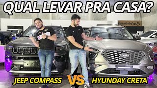 JEEP COMPASS VS HYUNDAI CRETA  COMPARATIVO  Qual é melhor [upl. by Utham]