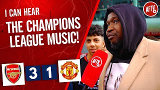 Arsenal 31 Man United  I Can Hear The Champions League Music Stricto [upl. by Schnurr107]