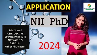 NII PhD 2024 Application Form 2024  Check Main Website [upl. by Eilah]