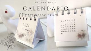 DIY CALENDARIO 2021 DE MESA MINIMALISTA Y AESTHETIC Desde cero [upl. by Sanburn]