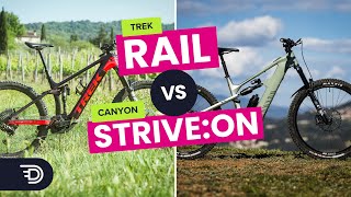 Trek Rail Gen 3 vs Canyon StriveON  Whats the best ebike for you [upl. by Leisam]