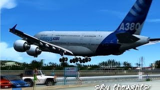 Airbus A380 Landing  St Maarten [upl. by Suirad178]