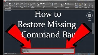 How To Restore Missing Command Bar In AutoCAD 2017  DigitalKnowledge [upl. by Lletnuahs]