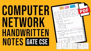 Computer Network Handwritten Notes  GATE CSE  PDF [upl. by Leamse]