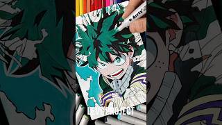 Drawing Izuku Midoriya  Stained Art🎨 My Hero Academia drawinganime shorts midoriya [upl. by Rickard375]