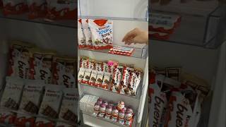 Restock kinder chocolate bar 🍫 asmr sweet chocolate shorts chocolateasmr explore fyp food [upl. by Oinigih]