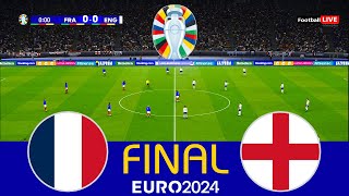 FRANCE vs ENGLAND  Final EURO 2024  Full Match All Goals  Mbappe vs Bellingham  PES Gameplay [upl. by Russian]