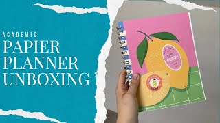 unboxing nd filling in new papier academic planner  notalking unintentional asmr [upl. by Eihcir]