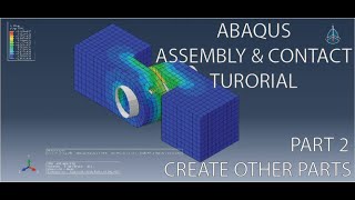 ABAQUS 6  Two hinges connected with a pin  PART 2 [upl. by Pellet]