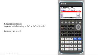 Ywaarde berekenen Casio FXCG50 [upl. by Lockwood]