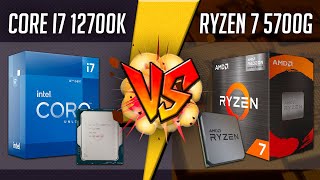 Ryzen 7 5700G vs Core i7 12700K [upl. by Nillad229]