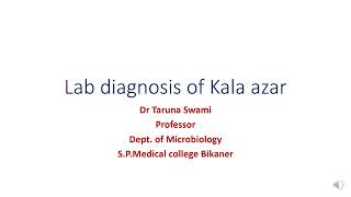 Lab diagnosis of Kala azar [upl. by Kearney]