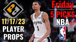 PRIZEPICKS NBA FRIDAY 1117 CORE PLAYER PROPS [upl. by Nilyak]