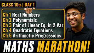 Class 10th Maths Marathon  CH 1 to CH 5 🔥  Shobhit Nirwan [upl. by Idnib234]