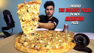 LA PINOZ 24 INCH MONSTER PIZZA 🍕 MUKBANG [upl. by Reginauld123]