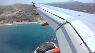 Easyjet Airbus A320 Landing at Heraklion Airport Crete [upl. by Adin]