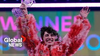 Eurovision 2024 “The most insane thing” Switzerland’s Nemo says after winning song contest [upl. by Aderf]