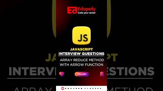 Javascript Latest Interview Question  Array Reduce method with arrow function [upl. by Aoht7]