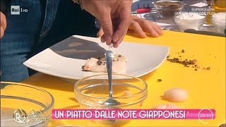 Sashimi di capesante con purea di mele al limone  Quelle brave ragazze 18072018 [upl. by Anital]