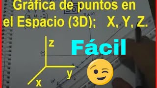 Gráfica de puntos en el espacio  ☑️ Gráfica eje x y z 3D MUY FÁCIL  MatematicaBasica [upl. by Ricardo799]