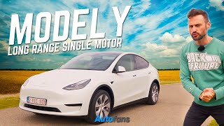 2024 Tesla Model Y Long Range Single Motor getest  Boenk derop [upl. by Varipapa]