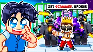 SCAMMING A SCAMMER For GALACTIC TRITITAN In SKIBIDI TOWER DEFENSE [upl. by Gyasi]