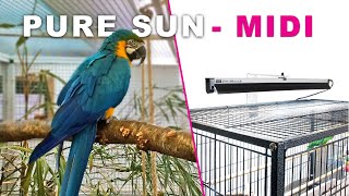 NEW BIRD LAMP PureSunMidi by Arcadia Bird FullSpectrumUVB lighting for pet birds [upl. by Leviralc]