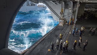 Why Do US Aircraft Carriers Have NO DOORS in Hangar Bay [upl. by Eniroc]