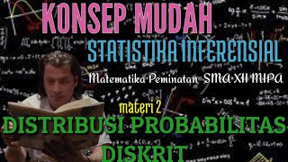 DISTRIBUSI PROBABILITAS DISKRIT  STATISTIKA INFERENSIAL SMA KELAS XII MATEMATIKA PEMINATAN [upl. by Akelam]