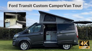 Ford Transit Custom Camper Van Tour  Fully Loaded Campervan Conversion  Van Life Uk [upl. by Nortna]