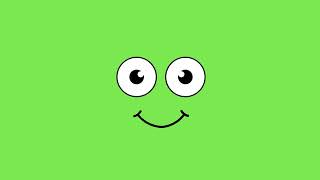 12 styles of cartoon eye blink with green screen [upl. by Ogirdor812]