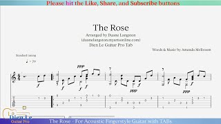 The Rose  For Acoustic Fingerstyle Guitar with TABs [upl. by Oigroig215]