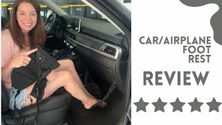 Long Flight or Car Ride Review of Foot Rest Hammock [upl. by Langan271]