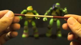 Revoltech Teenage Mutant Ninja Turtles Donatello and Michelangelo Figure Review [upl. by Nonnaihr]