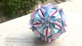 Cowling Kusudama  PrwOrigami Folding Tutorial 【くす玉・折り紙】 [upl. by Burleigh]