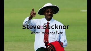 Steve Bucknors Worst Umpiring Decisions Ever  Highlight Compilation  Cricket Umpiring [upl. by Nedgo]