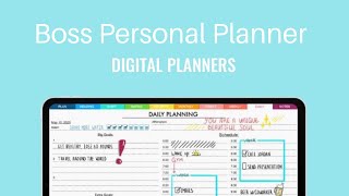 Boss Personal Planner  Digital Planner [upl. by Vachel]