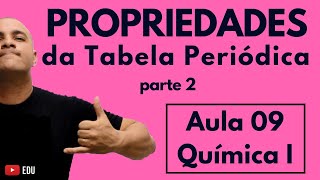 PROPRIEDADES TABELA Eletronegatividade Potencial Ionização e Eletroafinidade  Aula 09 Química I [upl. by Ennoval]