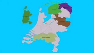 Topografie Provincies van Nederland [upl. by Eanom]